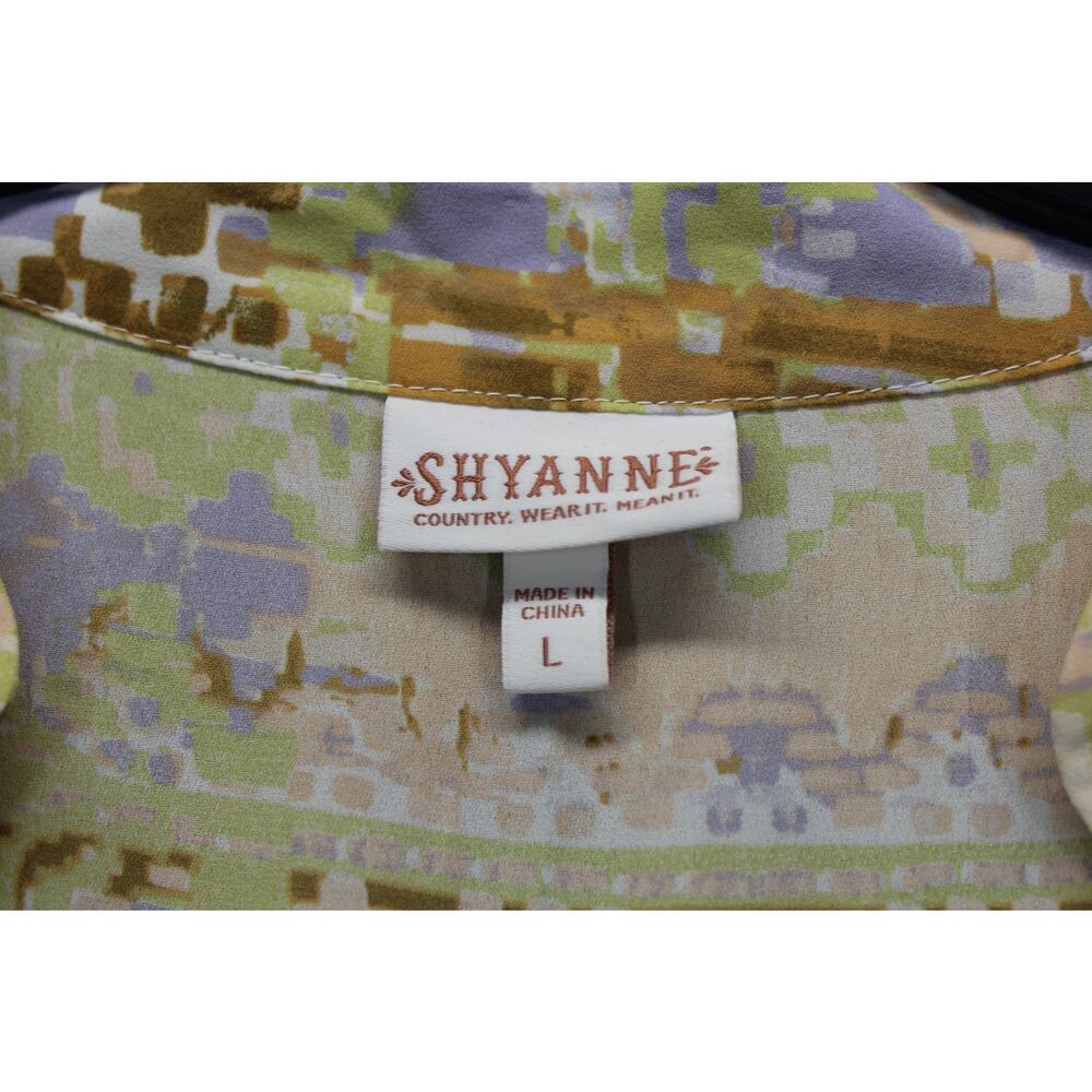 Shyanne Women's Large Watercolor Southwestern Cowgirl Long Sleeve Maxi Dress - Picture 7 of 8